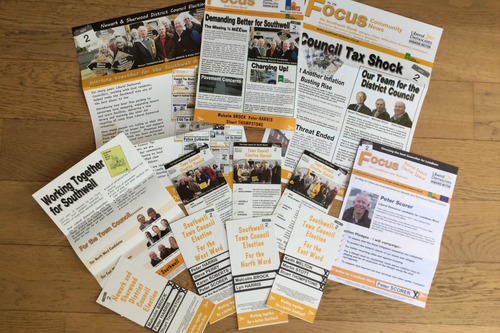 Southwell election leaflets 2019